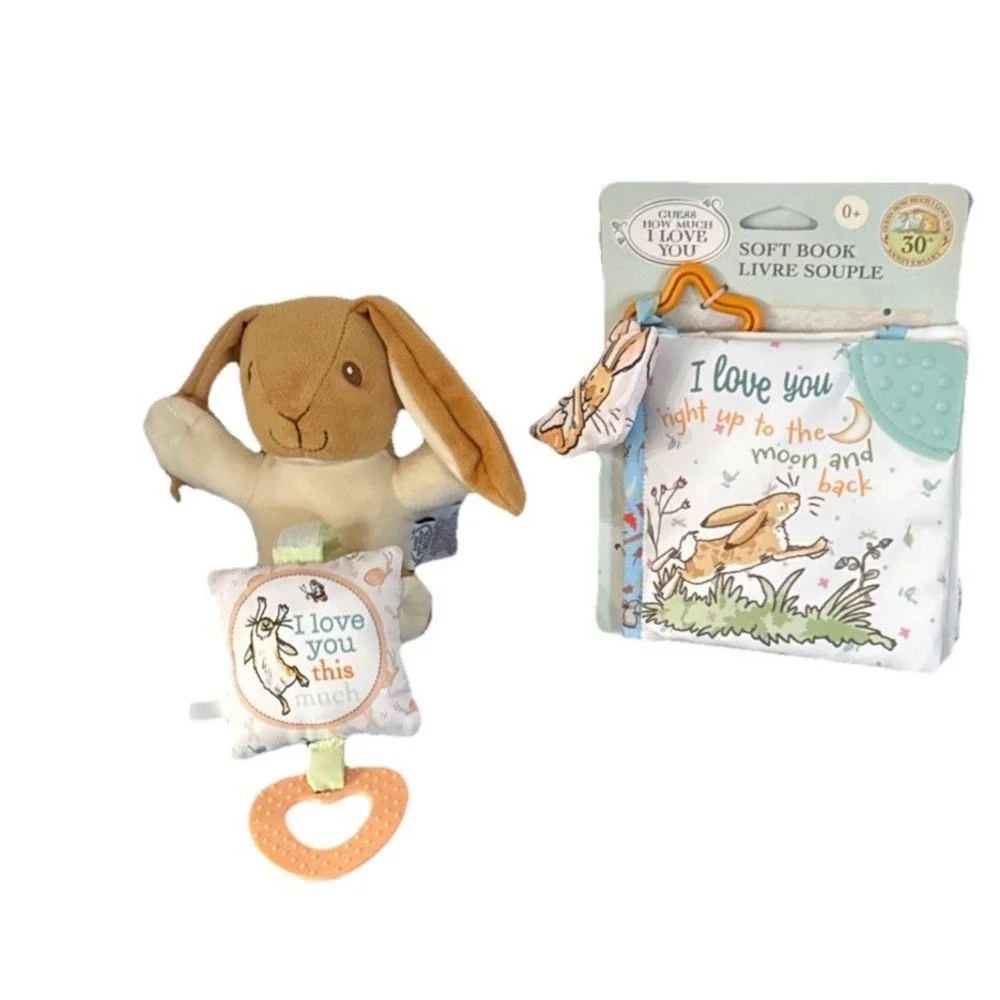 Guess How Much I Love You Gift‎ Set Nutbrown Hare Square Squeaker Soft Baby Book